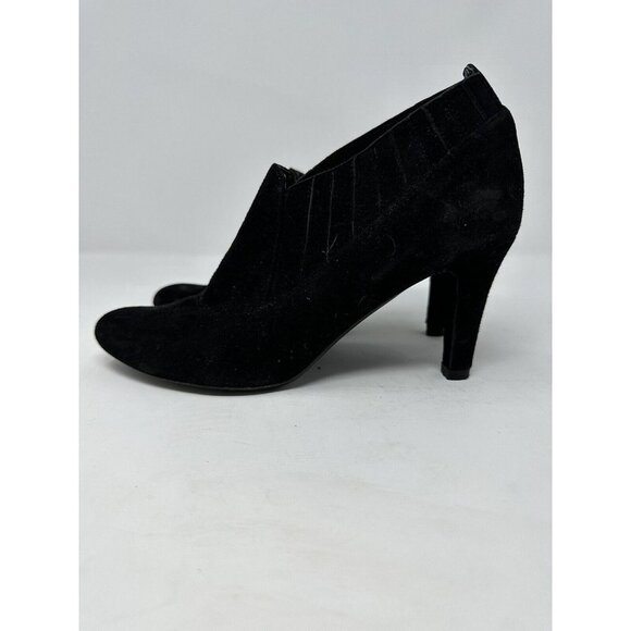 JILDOR SUEDE 7.5 BLACK ANKLE BOOTIES - Picture 5 of 10